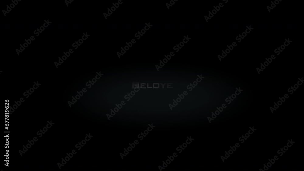 Beloye 3D title word made with metal animation text on transparent black Beloye 3D title word made with metal animation text on transparent black