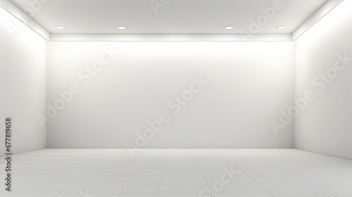 abstract white room in front with copy space