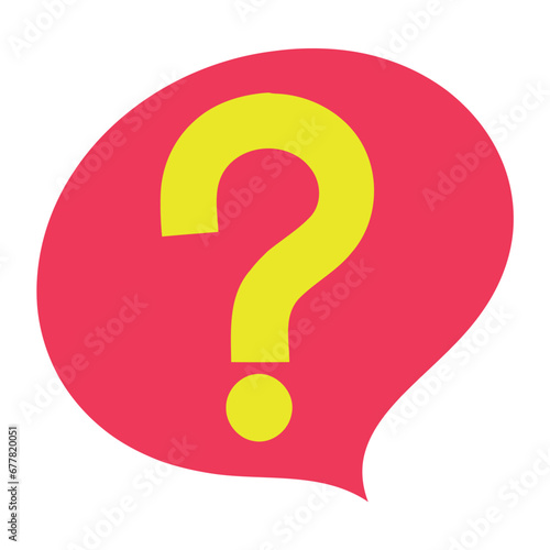 bubble with interrogation cartoon