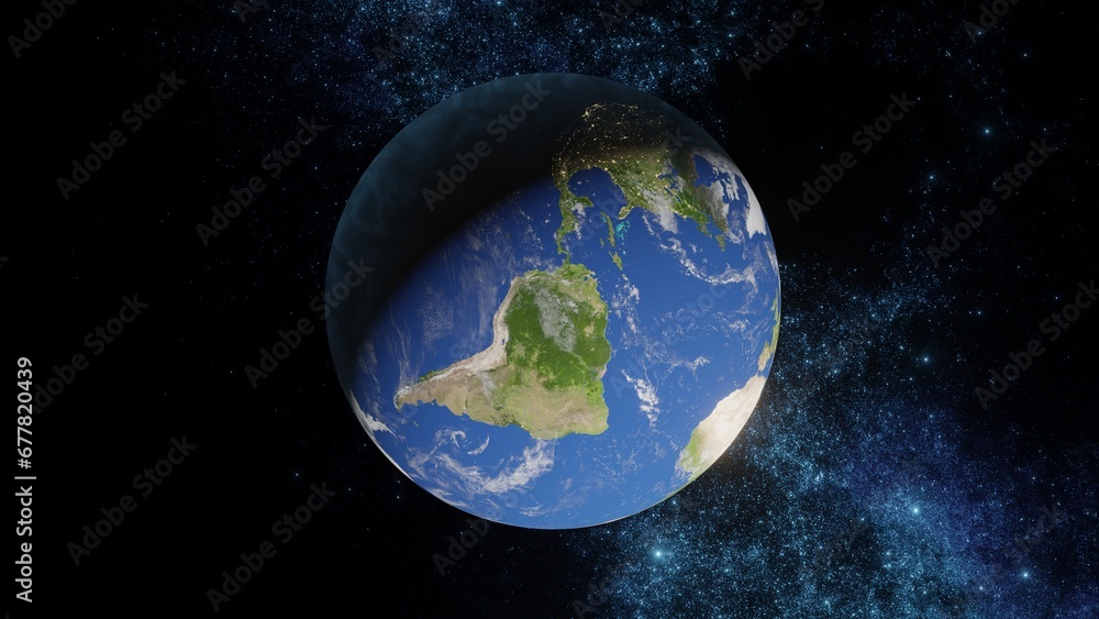 Obraz premium Planet Earth with clouds