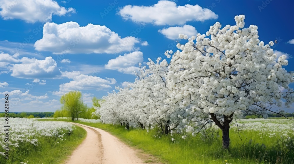 wonderful cherry tree in bloom in Baselland in spring wonderful cherry tree in bloom in Baselland in spring