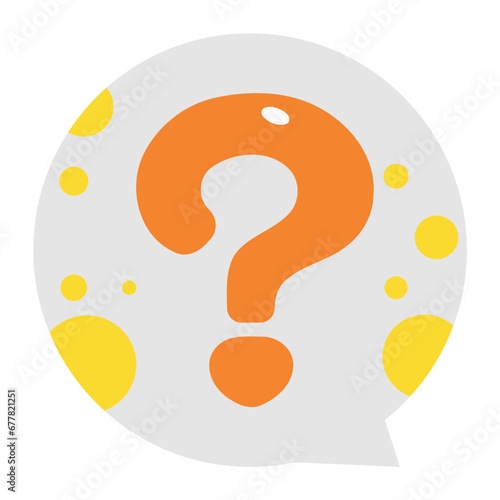 bubble with interrogation sign discussion