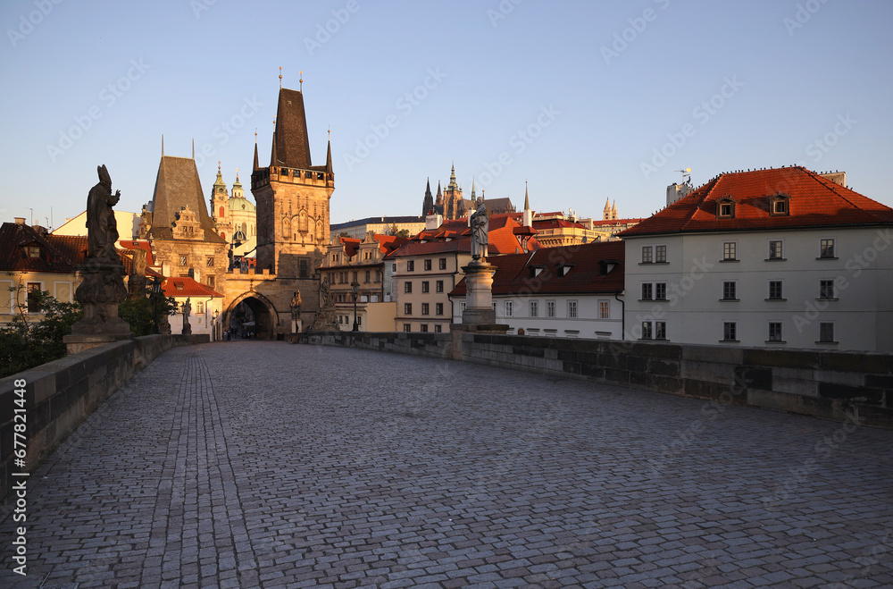 Obraz premium Detail of the Charles Bridge in Prague