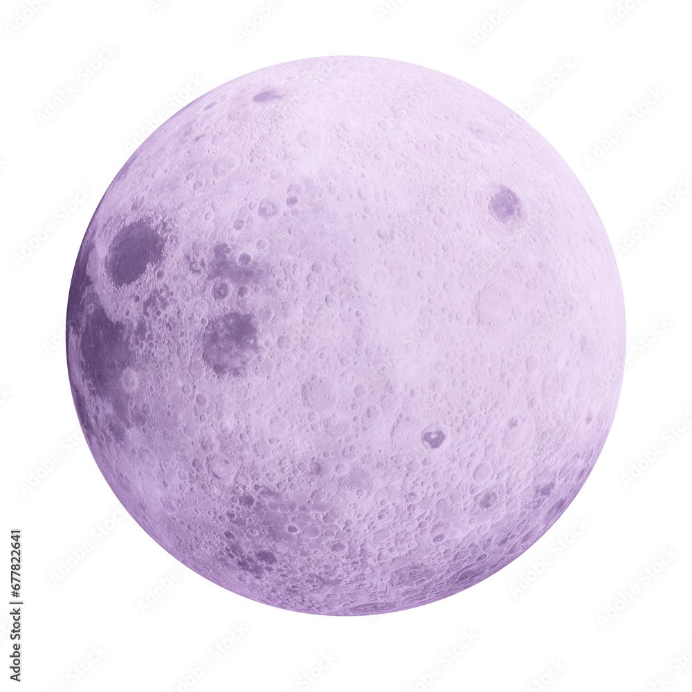 Close up of full moon on transparent background Close up of full moon on transparent background