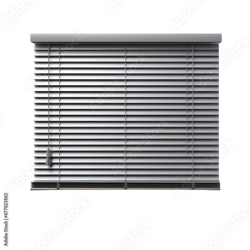 A set of blinds, an essential window covering, is isolated on a transparent background, creating a clean and minimalist visual.