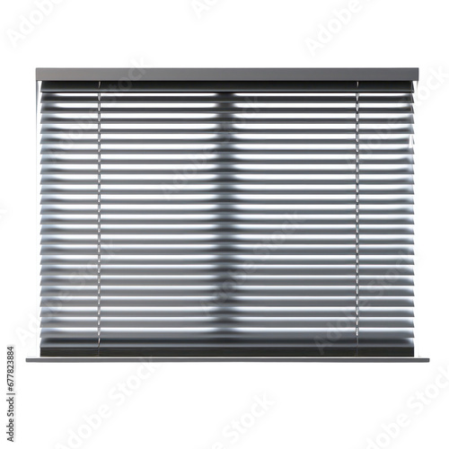 A set of blinds, an essential window covering, is isolated on a transparent background, creating a clean and minimalist visual.