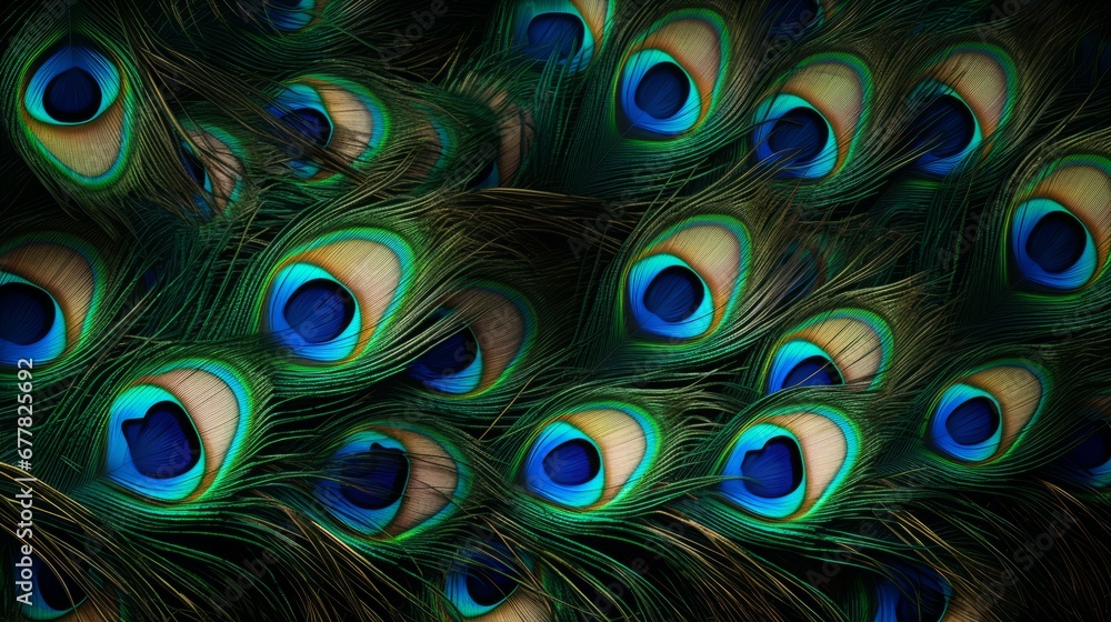 Obraz premium background peacock feathers, 16:9