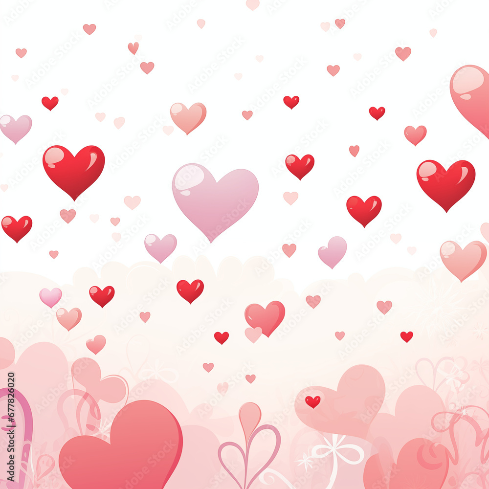 Delightful and tender pink backdrop adorned with hearts, ideal for Valentine's Day screensavers