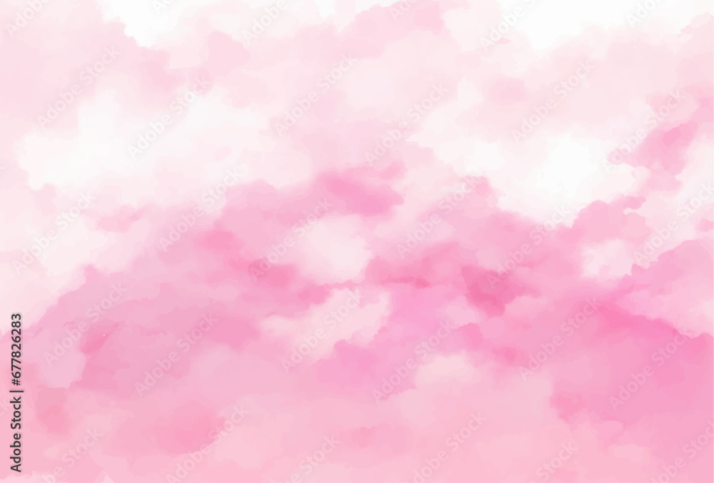 Pink watercolor background painting with abstract Pink watercolor background painting with abstract