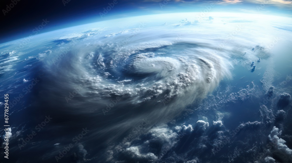 Hurricane and its storm cloud were captured from space