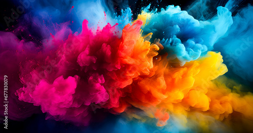 Unique and different color powder explosion
