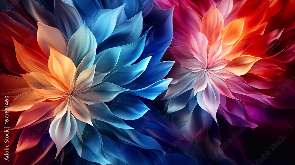 abstract colorful background with flowers, generative AI abstract colorful background with flowers, generative AI