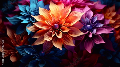 flower background, generative Ai 