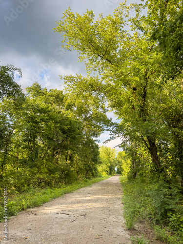 Katy Trail near Tebbetts, Missouri, in fall scenery