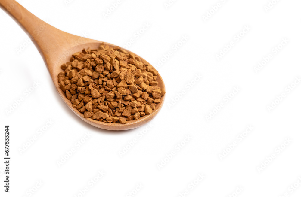 instant coffee grains isolated on white background instant coffee grains isolated on white background