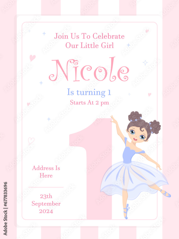 Baby shower invitation. Ballerina Birthday Invitation Ballet Party Invite Tutu Invite Dance Invitation Ballerina Invite Girl Birthday Invitation Editable Printable. Is turning 1 Baby shower invitation. Ballerina Birthday Invitation Ballet Party Invite Tutu Invite Dance Invitation Ballerina Invite Girl Birthday Invitation Editable Printable. Is turning 1