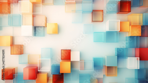 Colorfull geometric background from many squares