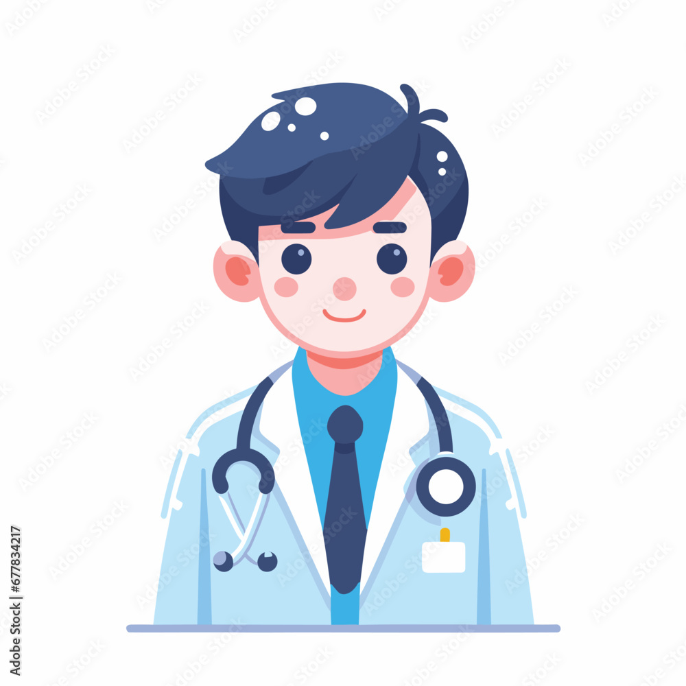 a doctor vector illustrations on white background a doctor vector illustrations on white background