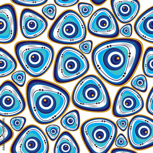 Vector graphic background of a Turkish nazar or amulet to protect from the evil eye