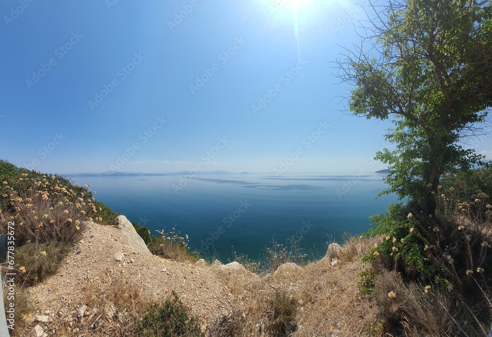 View onto the greek sea near Nafplion, Peloponnes, Greece View onto the greek sea near Nafplion, Peloponnes, Greece