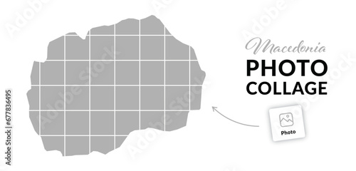 Macedonia collage. Travel, trip, country photo concept. Map of Makedonija collage. Vector	
