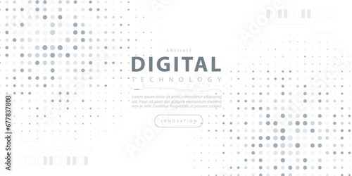Digital technology futuristic internet network speed connection white background, cyber nano information, abstract communication, innovation future tech data, Ai big data line dot illustration vector