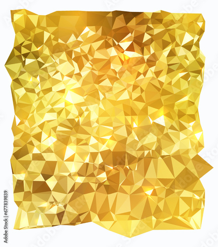 polygonal abstract background with golden triangles