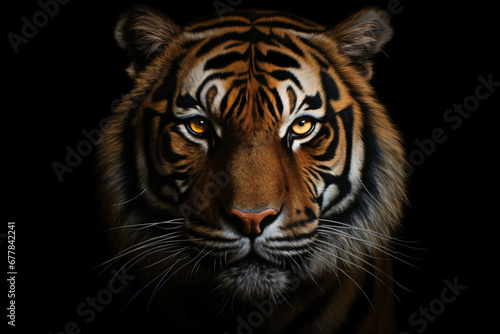 tiger walking staring eyes © overrust