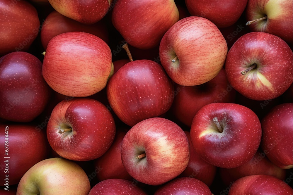 Fresh Organic Apples for Sale at Australian Farmer's Market. Red Harvest Fruit with Colourful Detail in a Lot of Many Fresh Organic Apples for Sale at Australian Farmer's Market. Red Harvest Fruit with Colourful Detail in a Lot of Many