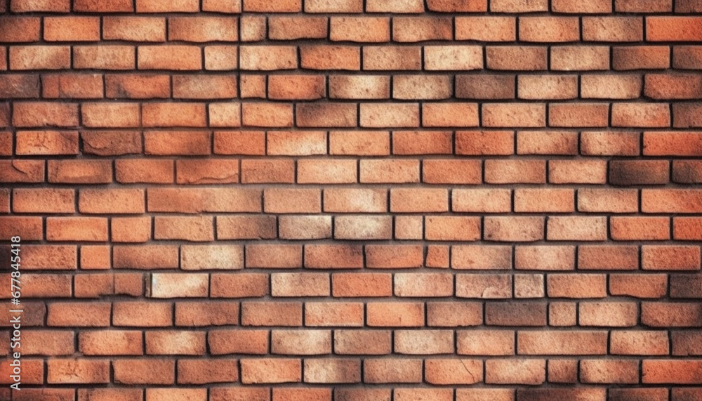 Abstract pattern of old brick wall in retro style design generated by AI Abstract pattern of old brick wall in retro style design generated by AI