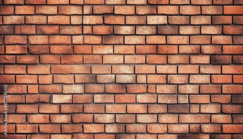 Abstract pattern of old brick wall in retro style design generated by AI
