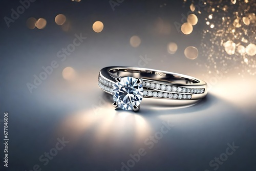 diamond engagement ring generated by AI technology 