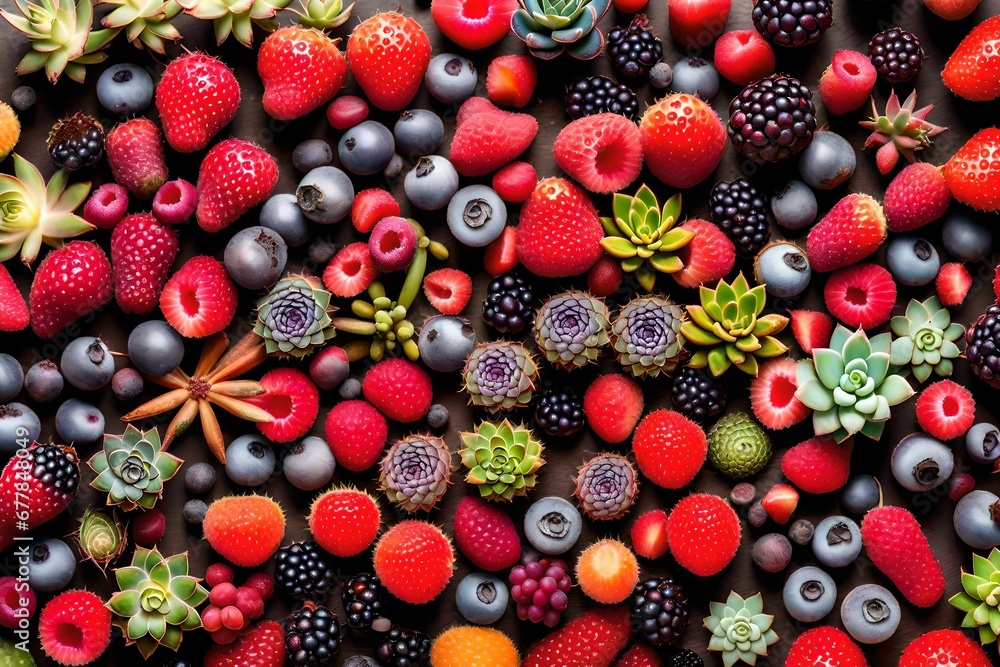 A detailed image highlighting a selection of succulent and vibrant berries, each showcasing its unique colors and textures, inviting an appetizing and visually rich composition,. A detailed image highlighting a selection of succulent and vibrant berries, each showcasing its unique colors and textures, inviting an appetizing and visually rich composition,.
