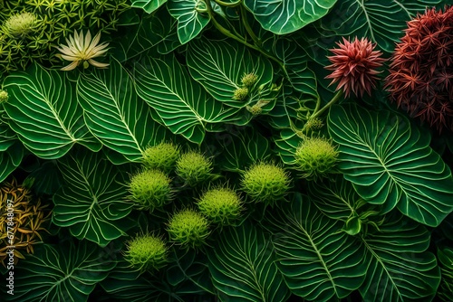 An image showcasing the intricate details of a lush and vibrant plant  capturing its natural beauty and textures  evoking the essence of a thriving and visually captivating botanical scene .