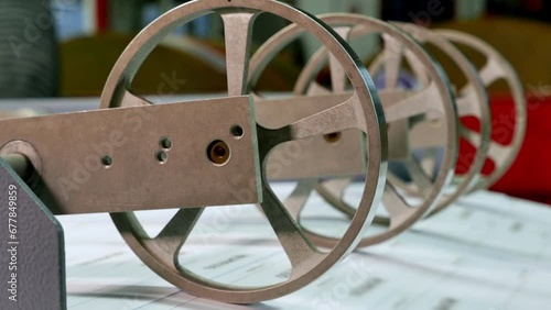 Printing of leaflets or flyers in a printing house factory