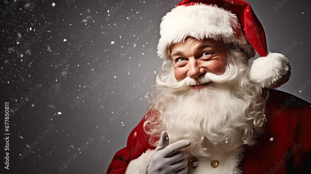 portrait of Santa Claus over dark background portrait of Santa Claus over dark background