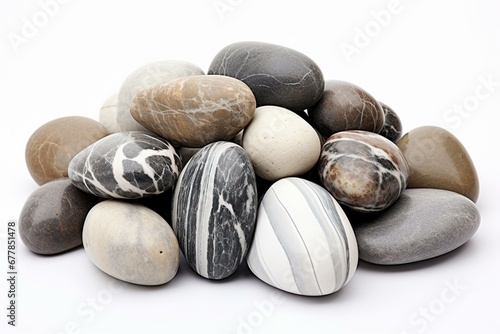 white background rocks. Generative AI