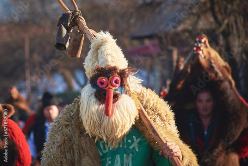 Obraz na płótnie New Year's masks, traditions, carolers and customs in Romania w salonie