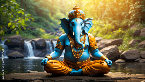 Ganesha: The elephant-headed god, son of Shiva and Parvati, known as the remover of obstacles and the god of wisdom and intelligence.