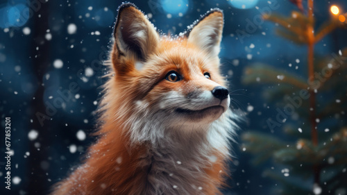 red fox in snow © Kinga