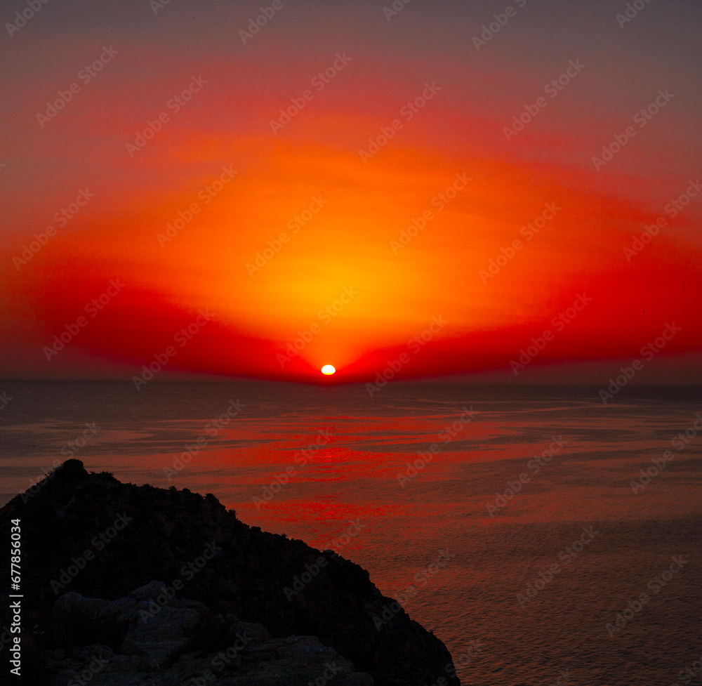Stunning colours of sunriseC