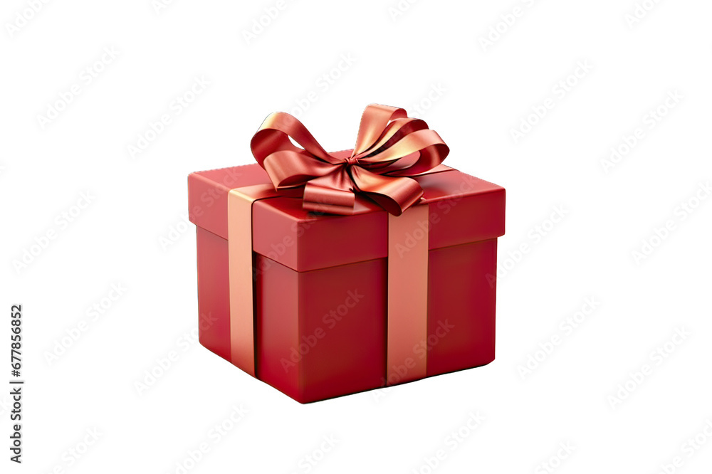 red gift box tied with ribbon isolated on a transparent background, PNG format.
red gift box tied with ribbon isolated on a transparent background, PNG format.