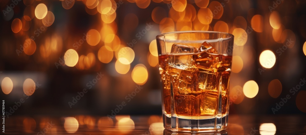 A glass filled with spiced apple cider A glass filled with spiced apple cider