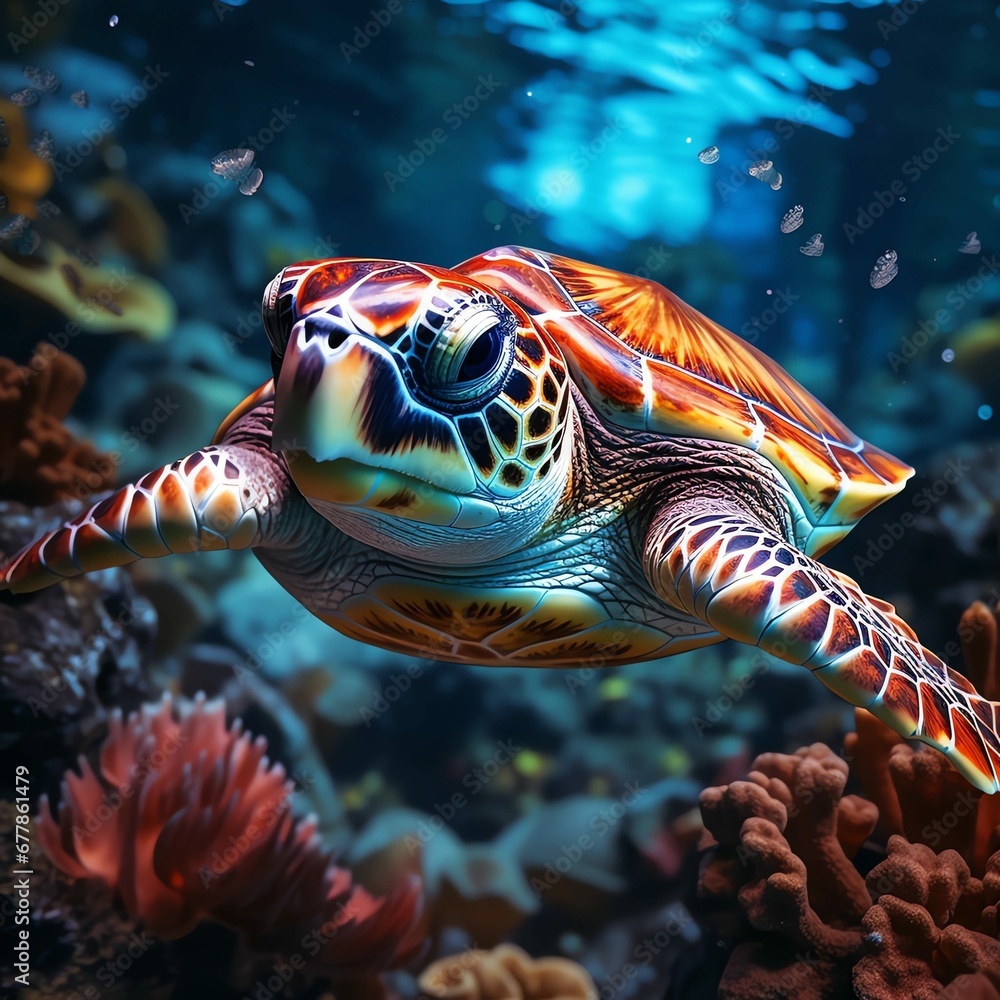 Fototapeta premium green sea turtle