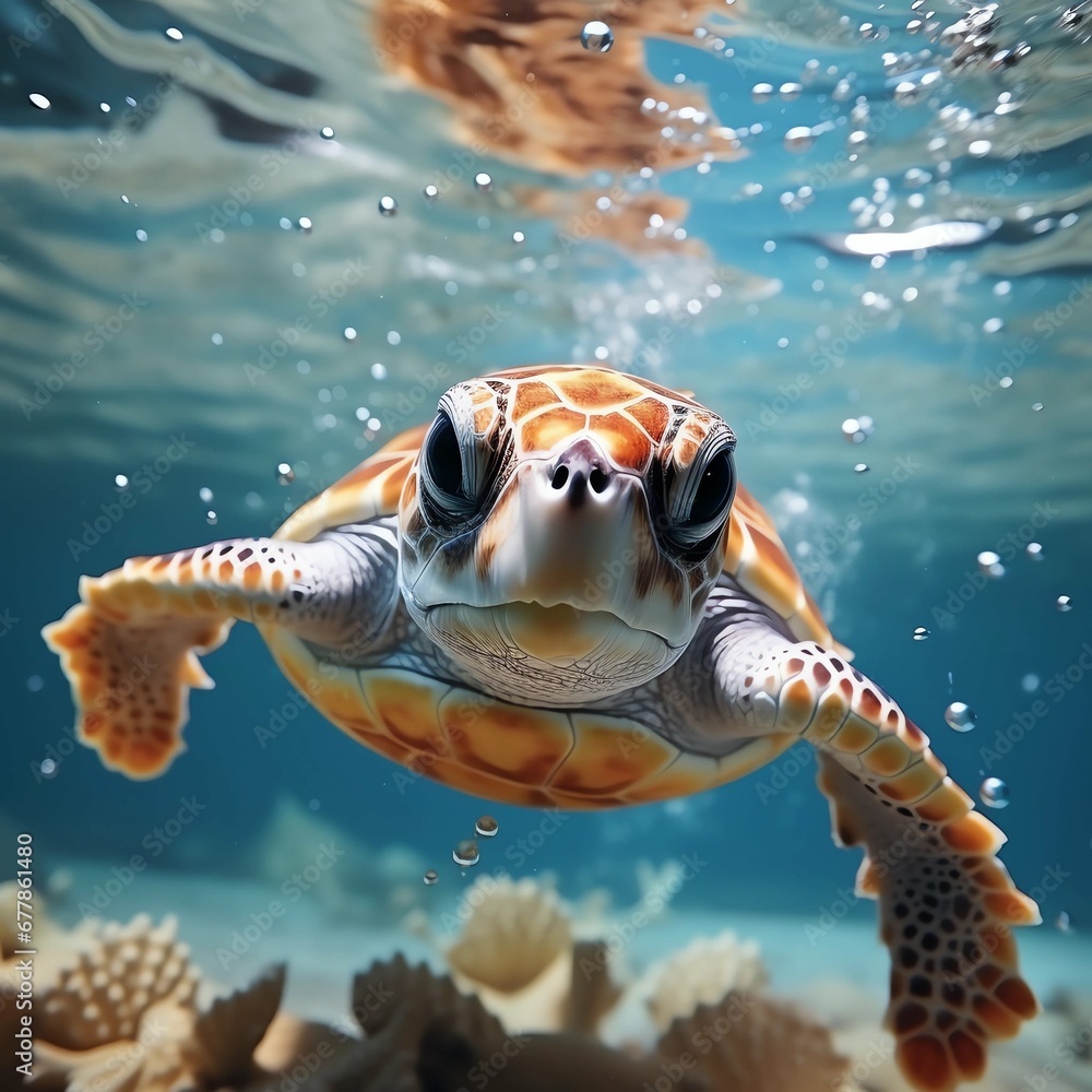 Obraz premium green sea turtle