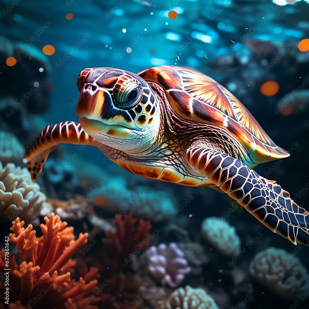 Fototapeta premium green sea turtle
