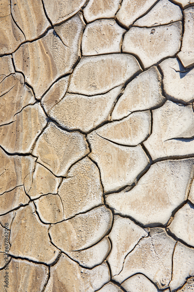 cones of mud volcanoes from which rivers of mud flow