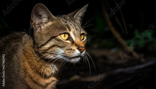 Cute kitten staring at camera with selective focus on whiskers generated by AI © Jeronimo Ramos