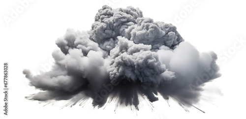 dense black cloud with a blanket of smoke, explosion isolated on transparent background. png © Viks_jin