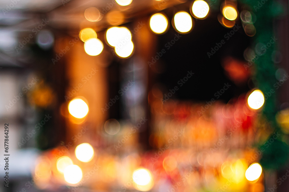Sparkling bokeh, defocus lights. Festive Christmas background Sparkling bokeh, defocus lights. Festive Christmas background